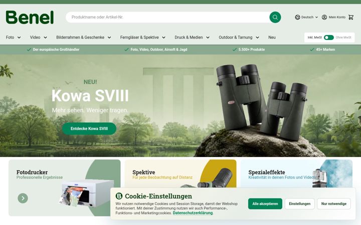 Skærmbillede af benel.de