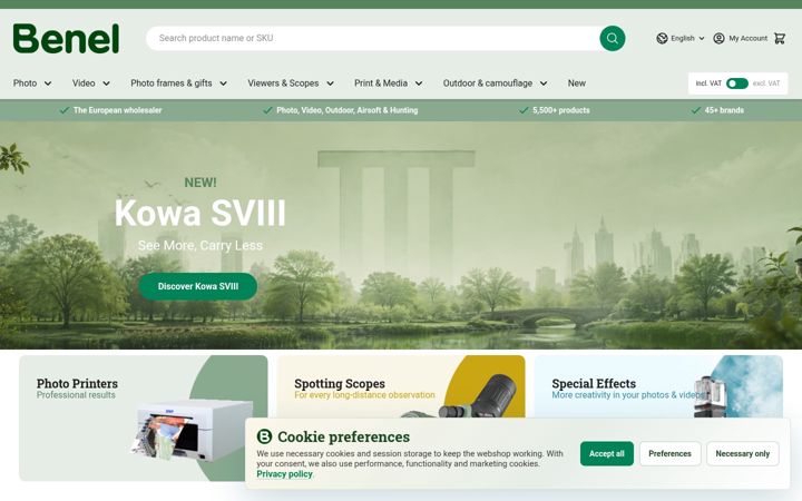 Screenshot of benel.eu
