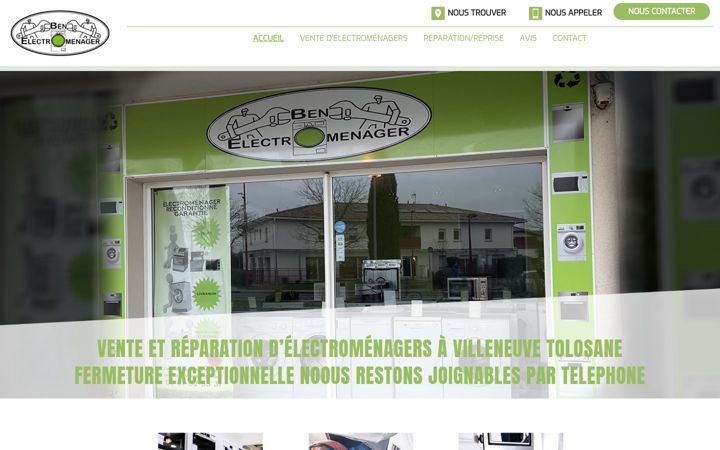 Screenshot of benelectromenager.fr