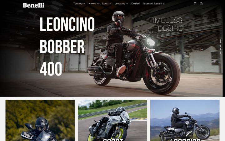 Screenshot van benelli-moto.ro