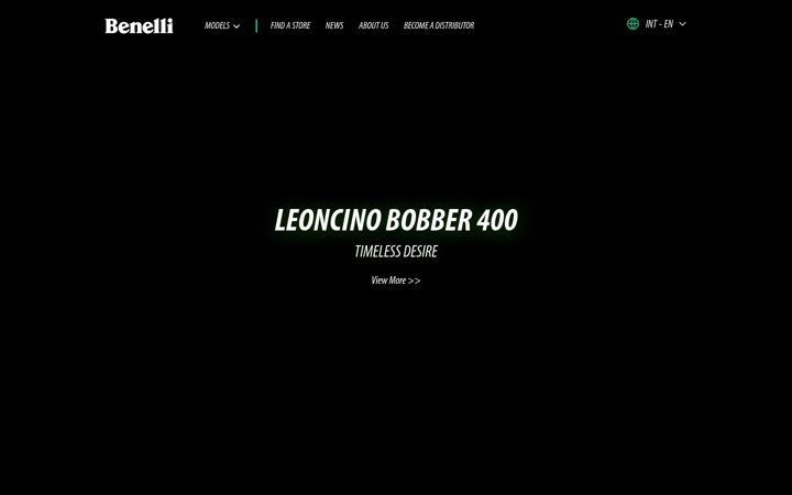 Ekraanipilt saidist benelli.com