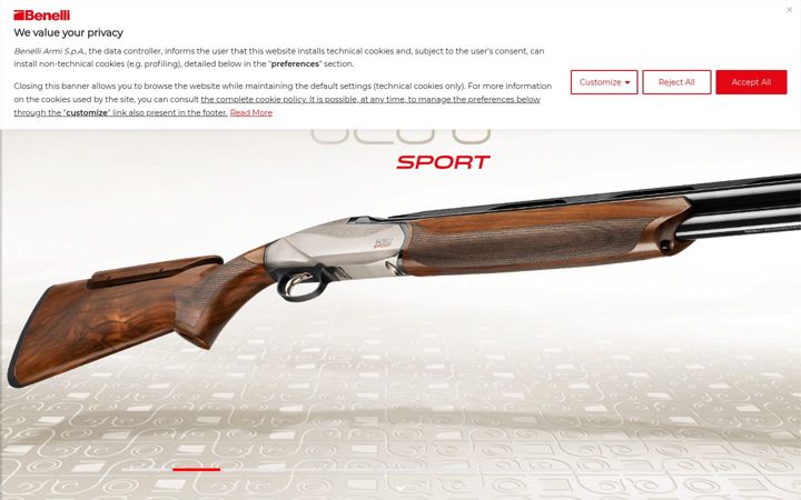 Screenshot of benelli.it