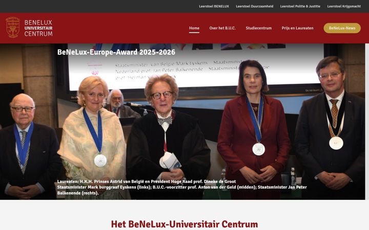 Captura de pantalla de benelux-universitair-centrum.org