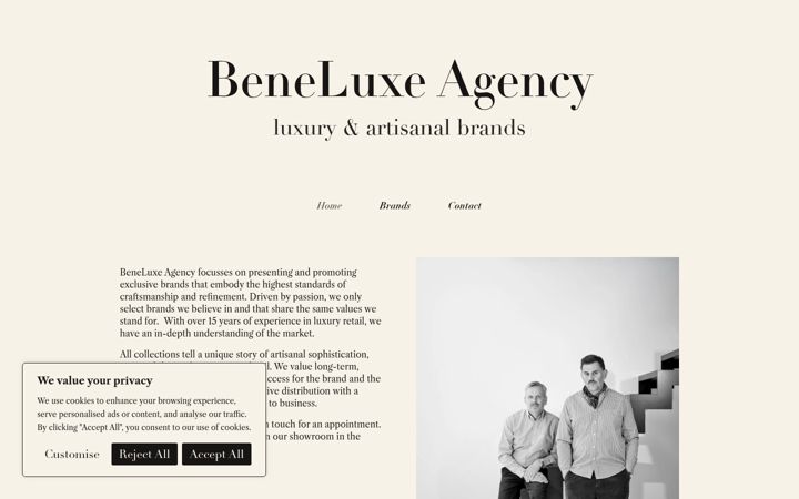 Screenshot of beneluxe-agency.com