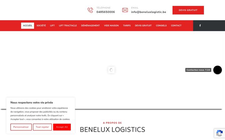 Screenshot of beneluxlogistic.be