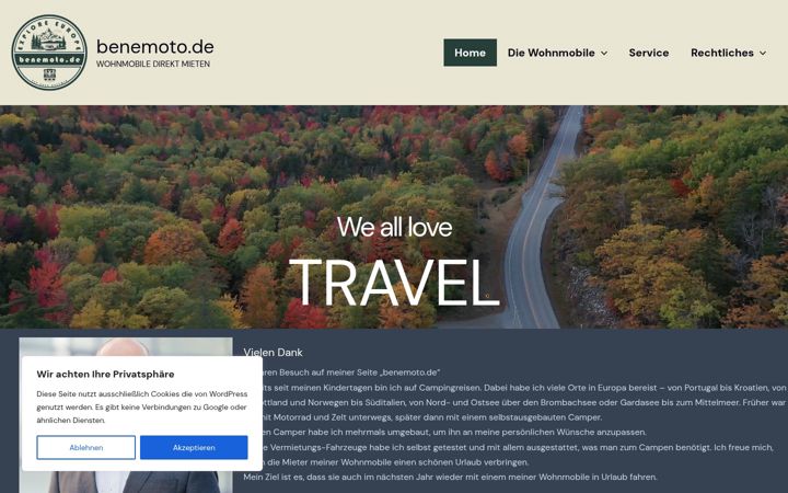 Screenshot of benemoto.de