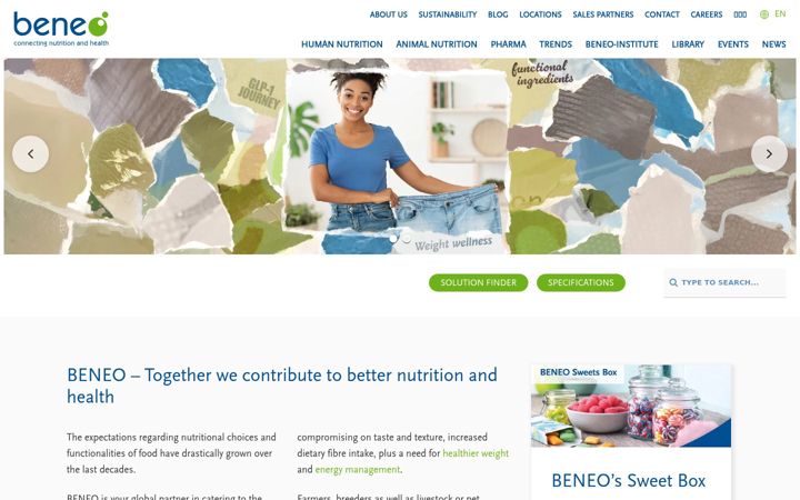 Screenshot of beneo.com