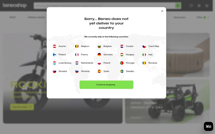 Screenshot of beneoshop.com