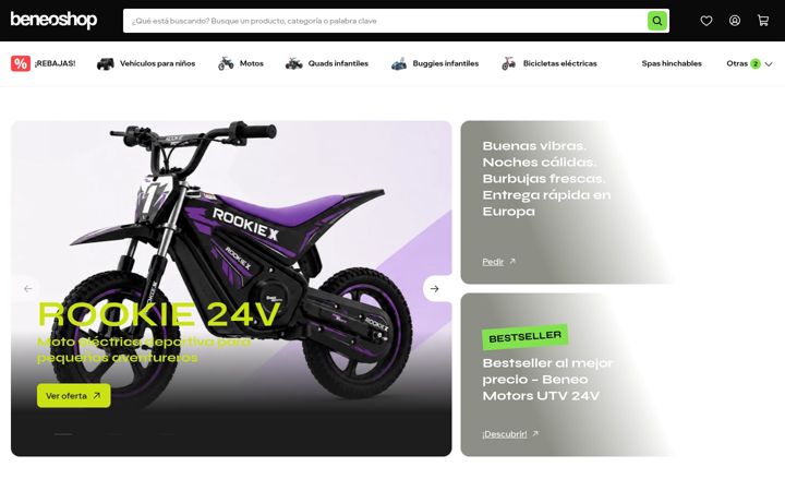 Kuvakaappaus sivustosta beneoshop.es