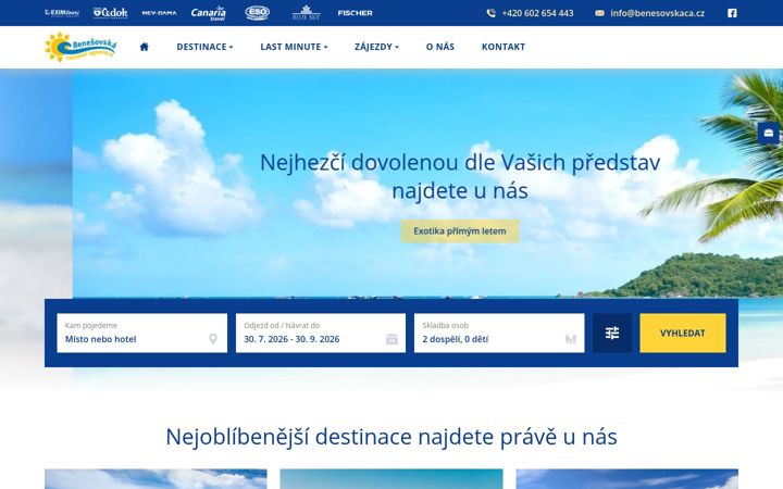 Screenshot of benesovskaca.cz