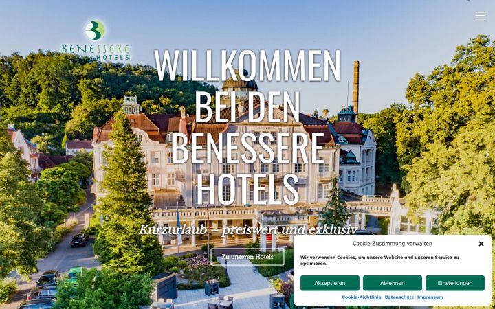 Zrzut ekranu benessere-hotels.de
