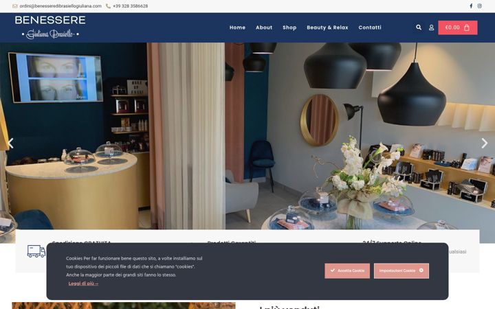 Screenshot of benesseredibrasiellogiuliana.com