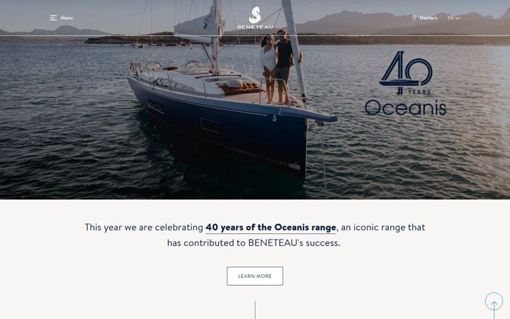 Screenshot of beneteau.com