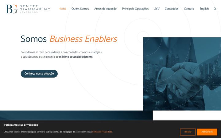Screenshot of benettigiammarino.com.br