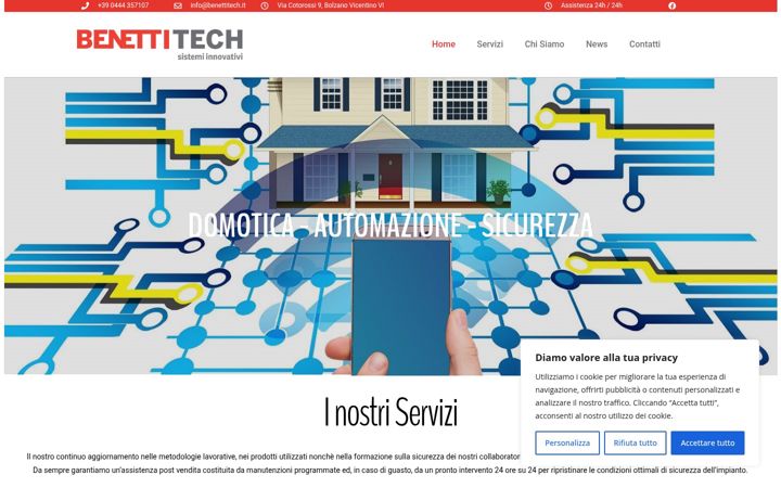 Screenshot of benettitech.it