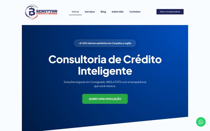 Screenshot of benettoncred.com.br