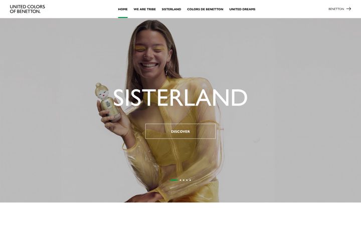 Screenshot of benettonfragrances.com