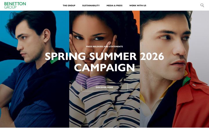 Screenshot of benettongroup.com