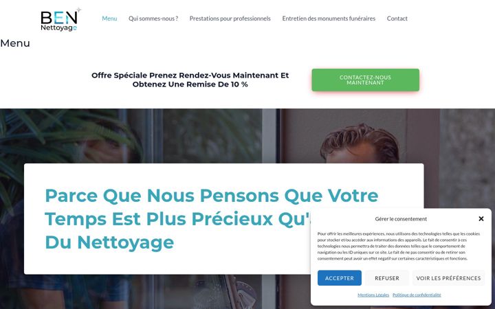 Screenshot von benettoyage.fr