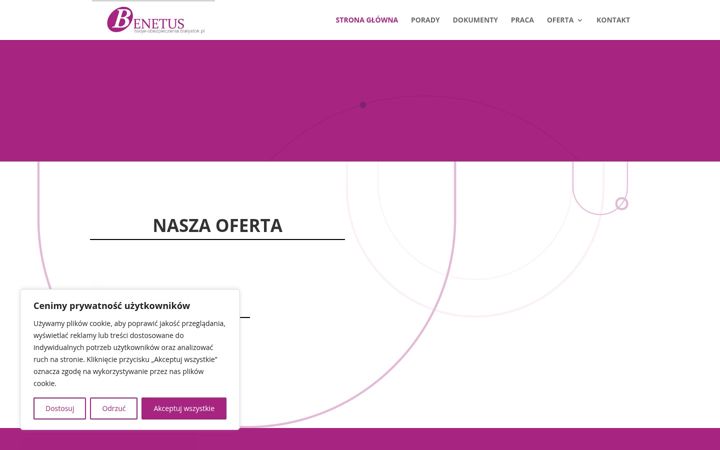 Ekrano kopija benetus.pl