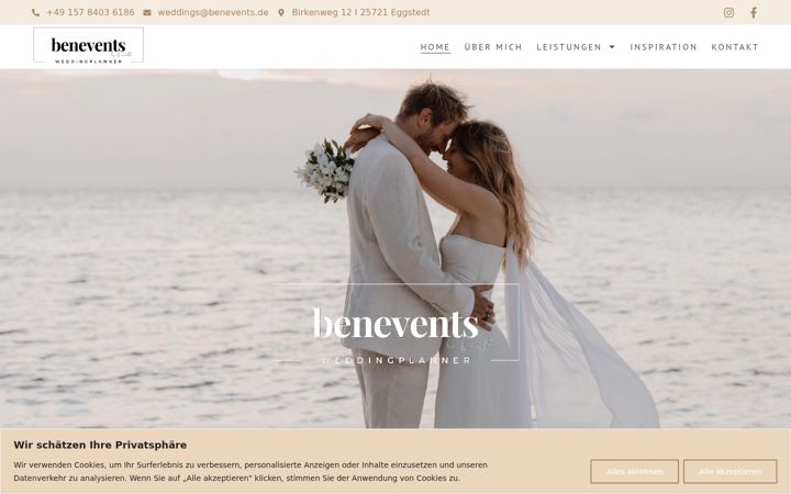 Screenshot of benevents.de