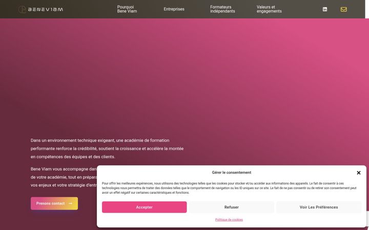 Screenshot of beneviam.fr