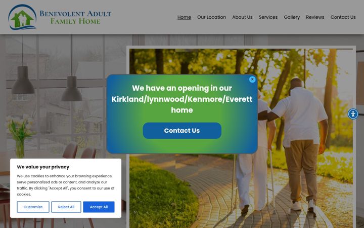 Screenshot of benevolentadultfamilyhomes.com