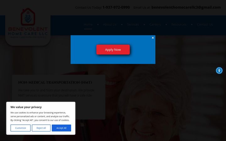 Screenshot of benevolenthcllc.com