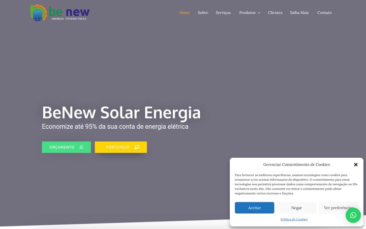 Screenshot of benewsolar.com.br
