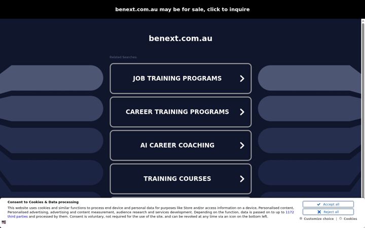 Screenshot of benext.com.au