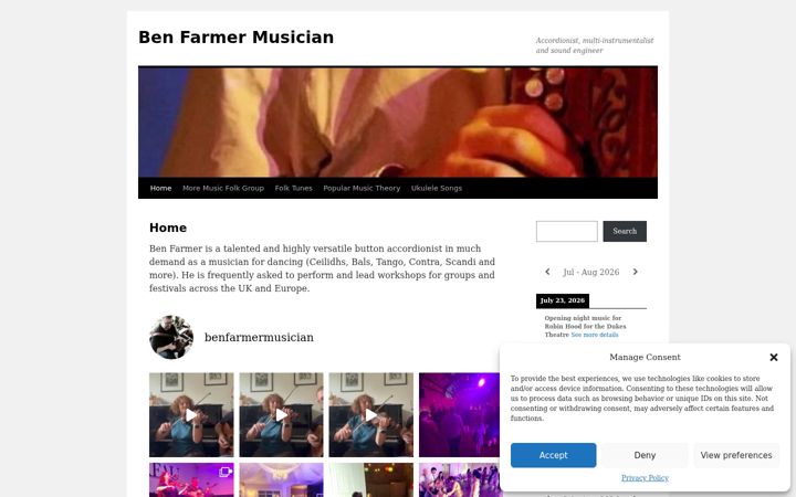 Screenshot of benfarmer.co.uk