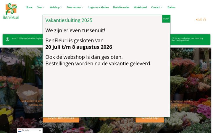 Screenshot ta' benfleuri.nl