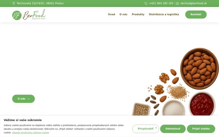 Screenshot of benfood.sk