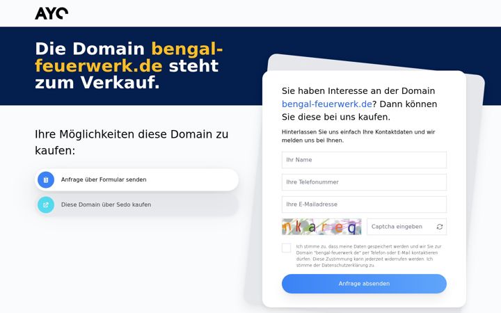 Screenshot of bengal-feuerwerk.de