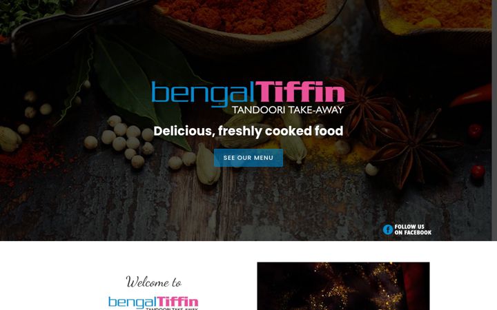 Screenshot of bengaltiffin.co.uk