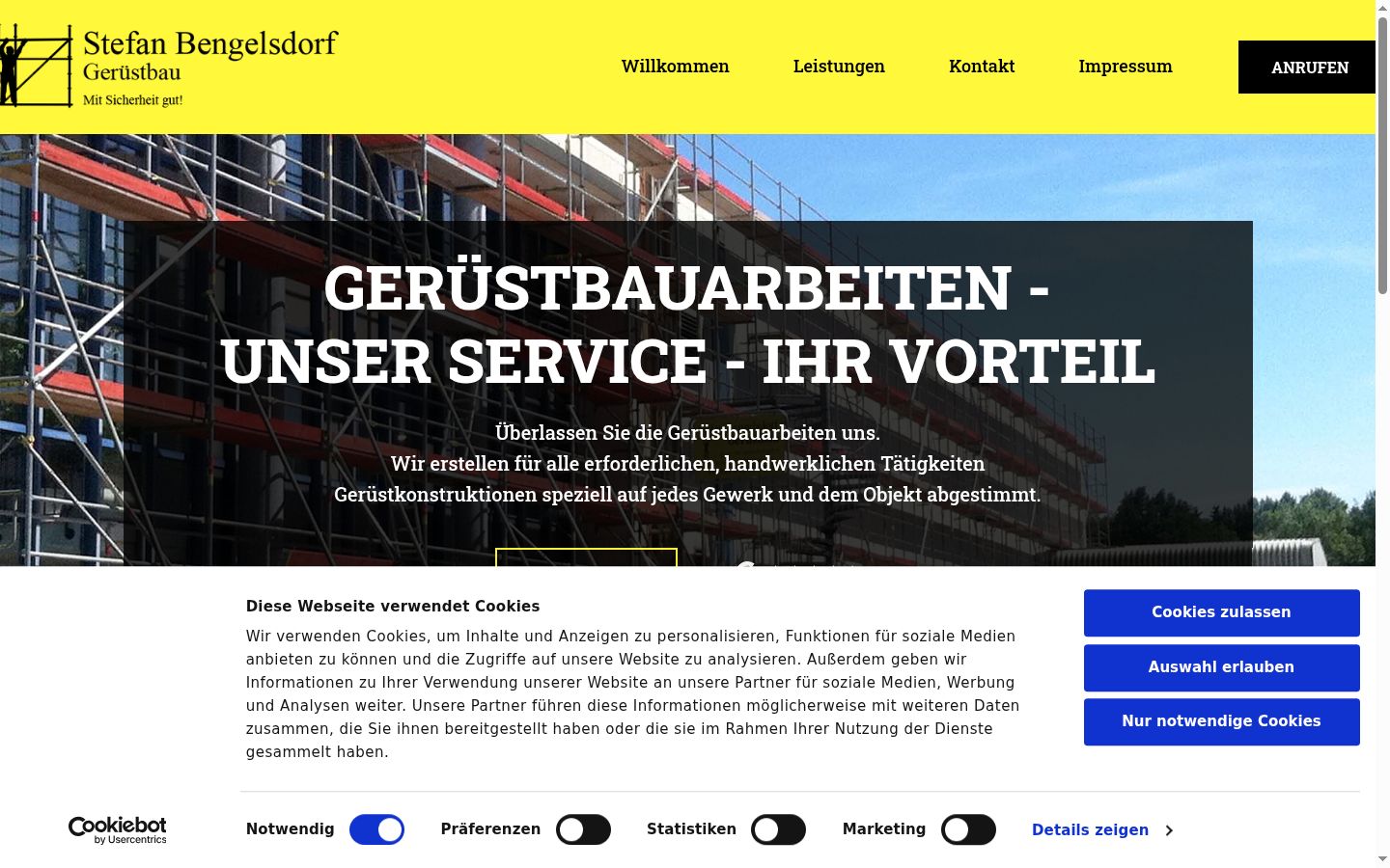 Screenshot tal-banner tal-kunsens muri qabel kwalunkwe interazzjoni
