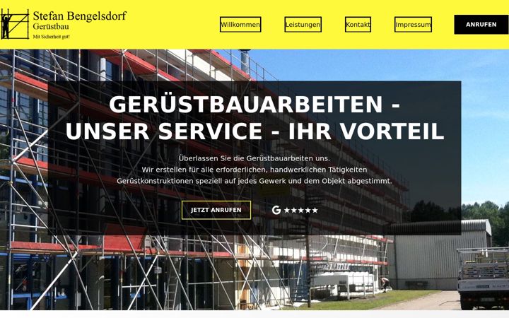 Screenshot of bengelsdorf-geruestbau.de