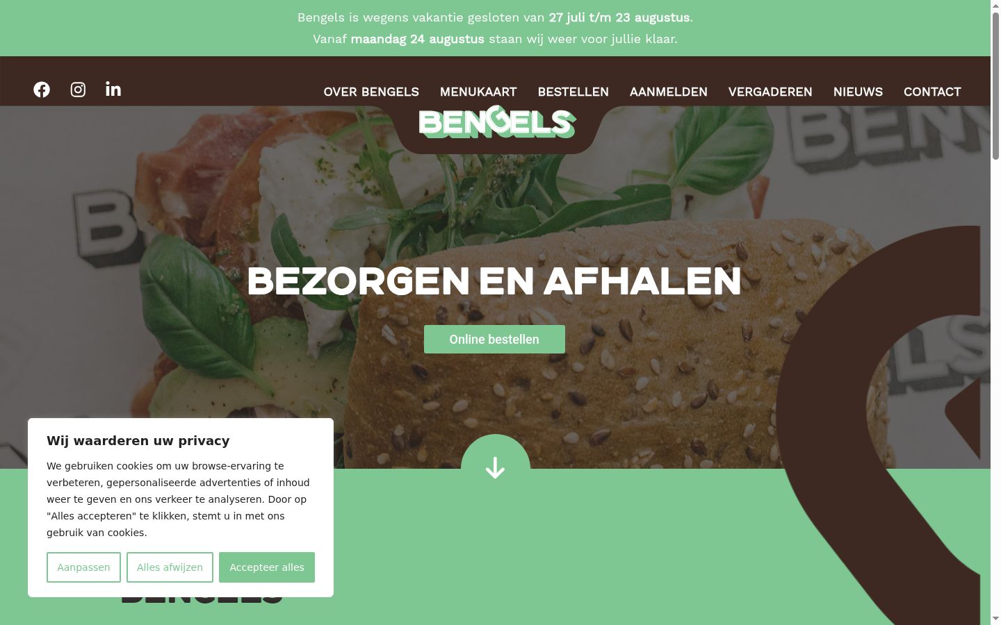 Screenshot tal-banner tal-kunsens muri qabel kwalunkwe interazzjoni