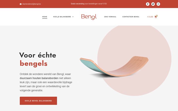 Screenshot van bengl.be