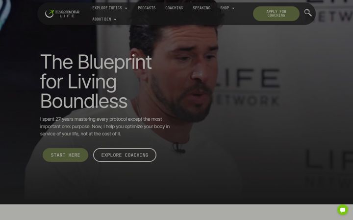Screenshot of bengreenfieldlife.com
