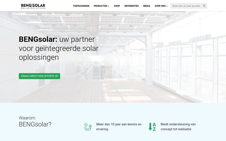 Screenshot ta' bengsolar.nl