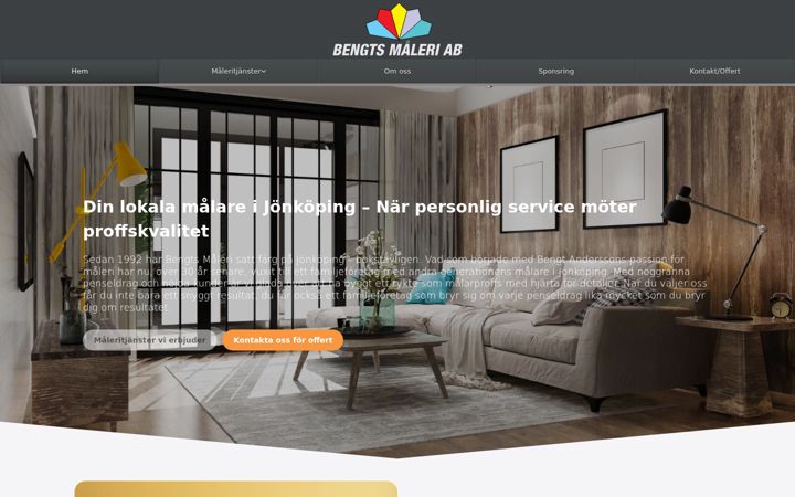 Screenshot of bengtsmaleri.se