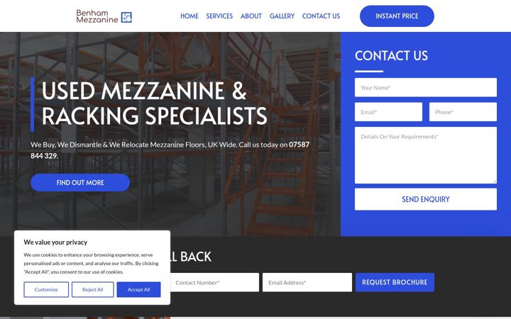 Screenshot of benhammezzanine.com
