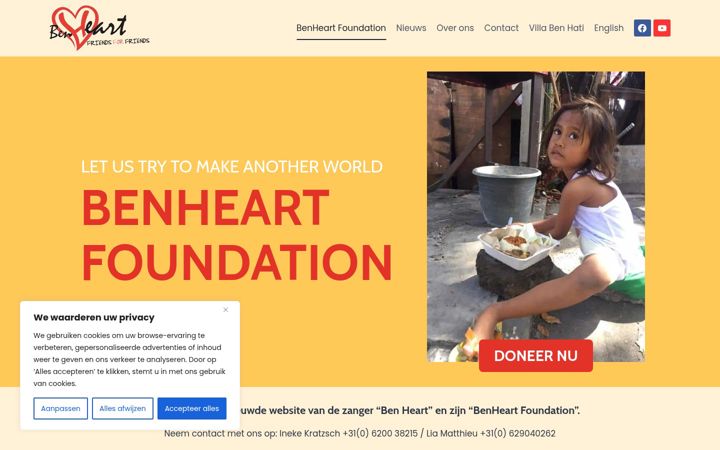 Screenshot ta' benheart.nl