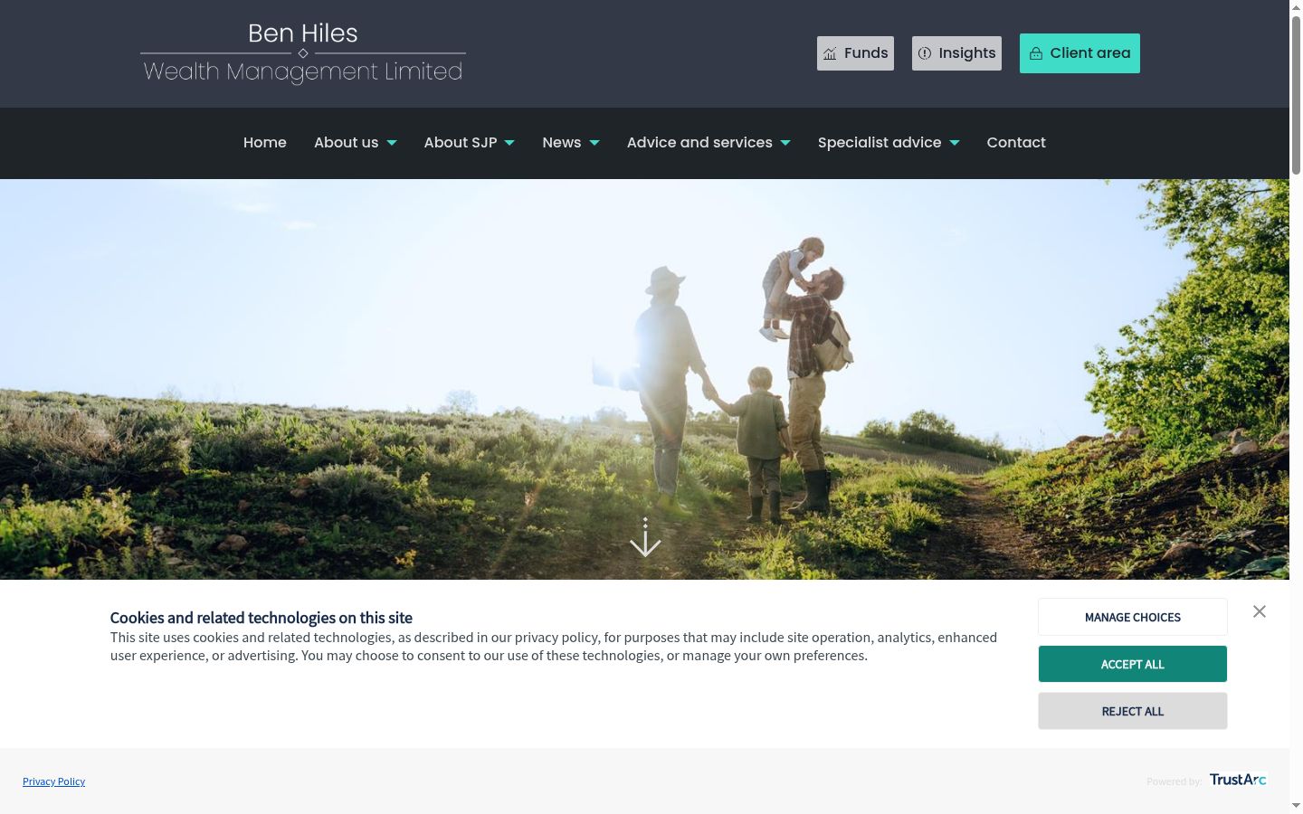 Screenshot des Einwilligungsbanners vor jeglicher Interaktion
