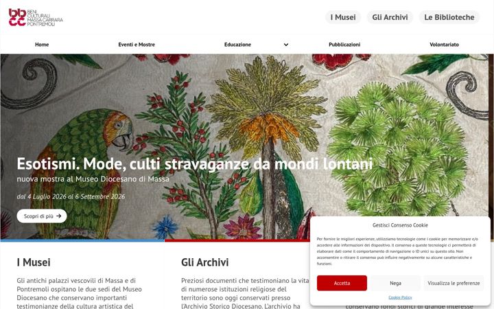 Screenshot of beniculturalimassacarrarapontremoli.it