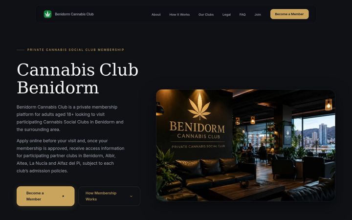Screenshot of benidormcannabis.com