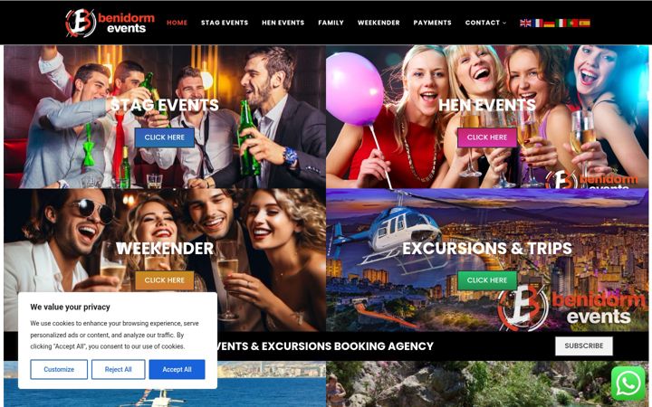 Screenshot of benidormevents.com