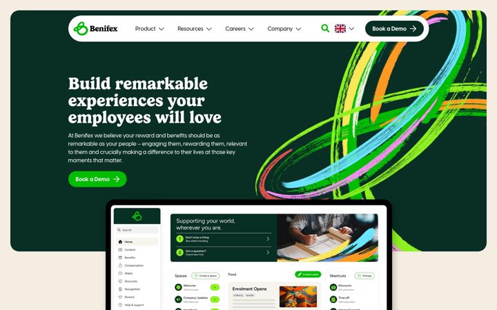 Screenshot of benifex.com