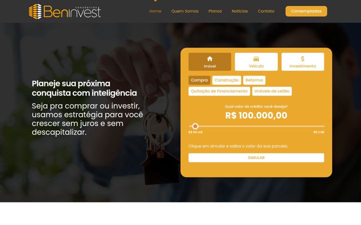 Screenshot of beninvest.com.br